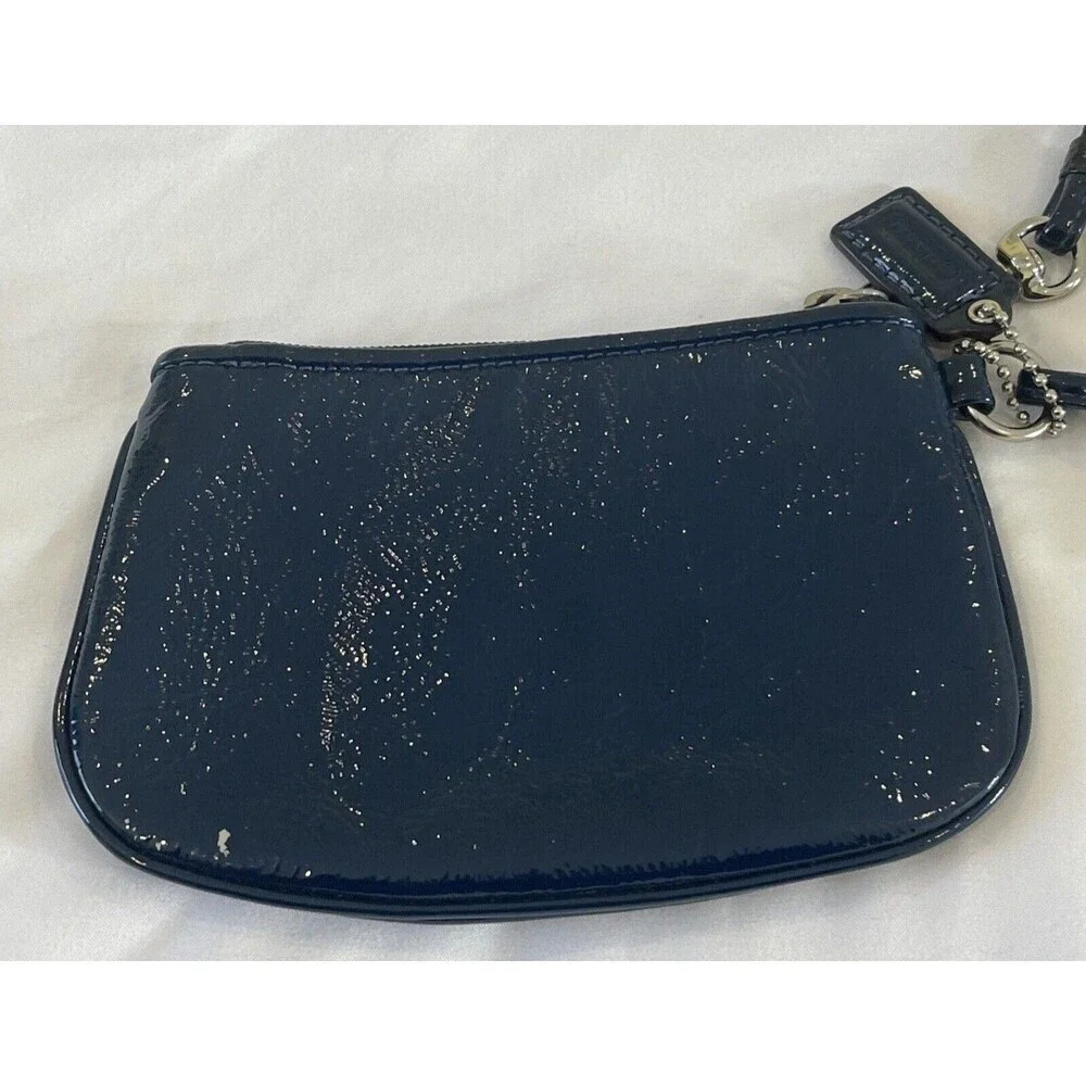 Coach Wristlet Clutch Small Blue Stagecoach